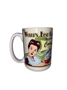 Worlds Best Coffee Caldwell Texas Retro Mug By Cuppa 11oz Dishwasher Microwave S